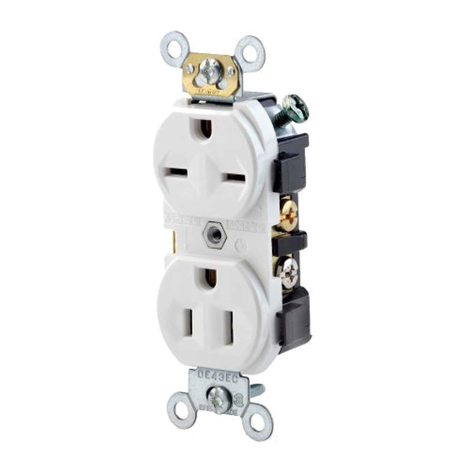 Leviton 5031-W Commercial Grade Duplex Receptacle - Cheap Fitting