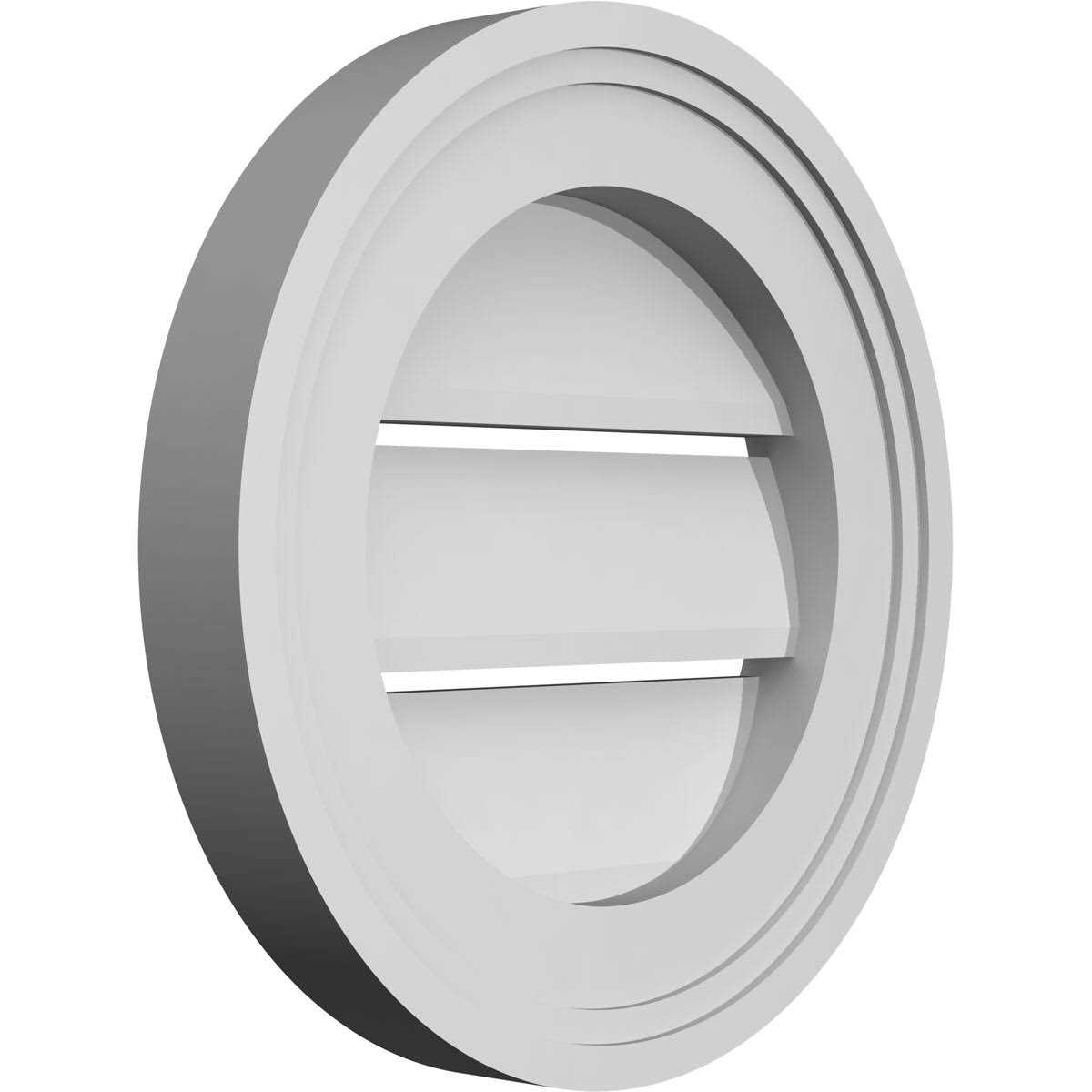 Ekena Millwork Round Surface Mount PVC Gable Vent GVPR - Cheap Fitting