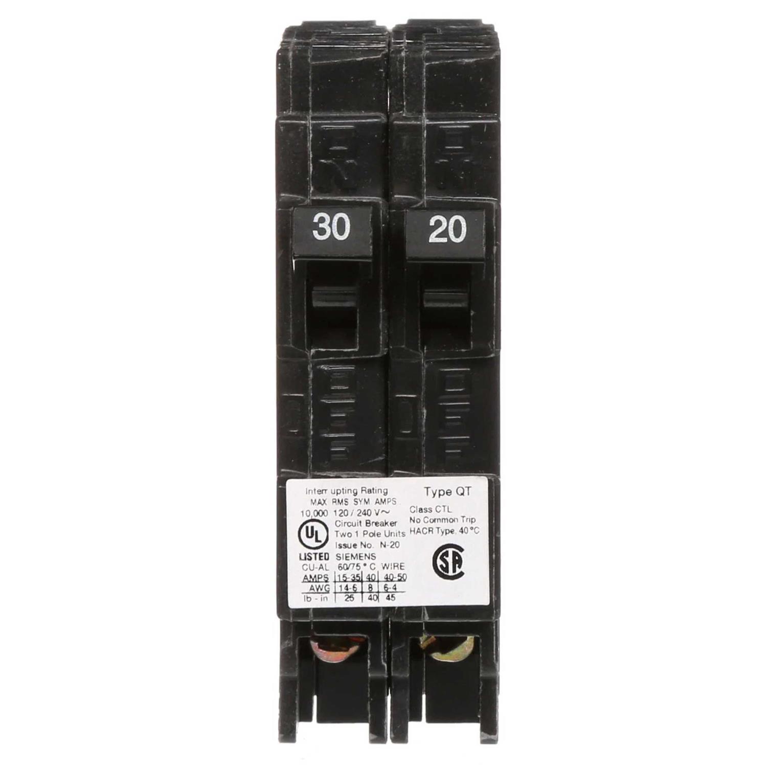 Siemens Duplex Circuit Breaker ITEQ3020 - Cheap Fitting