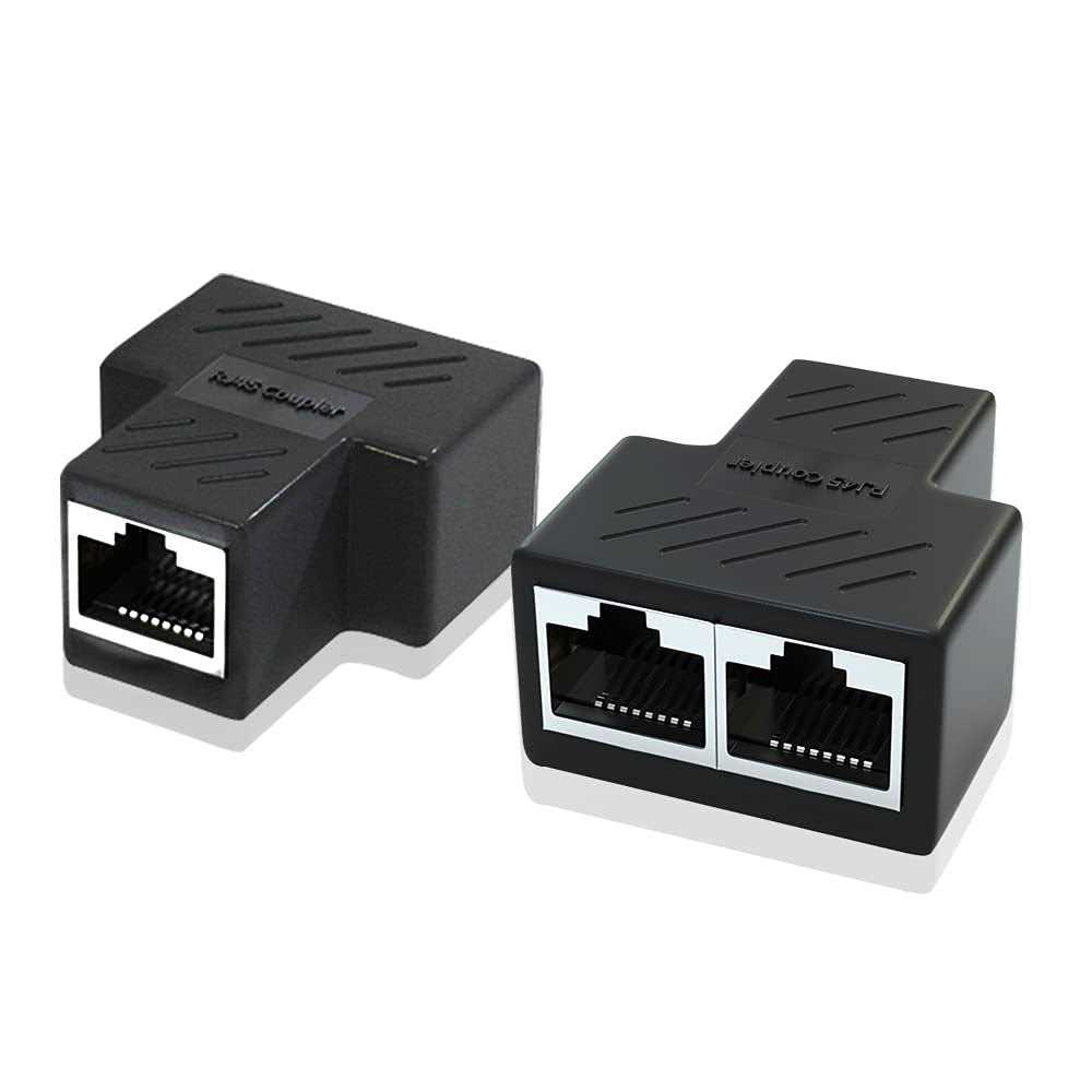 Ethernet Splitter RJ45 Splitter Adapter LAN Network Internet Splitter 1 to 2 - Cheap Fitting