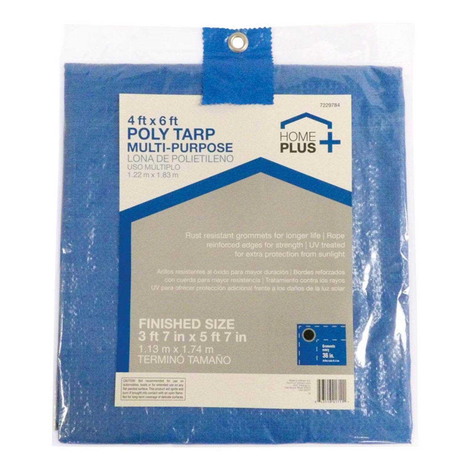 Home Plus P46-88W 4 x 6 ft. Poly Tarp - Cheap Fitting