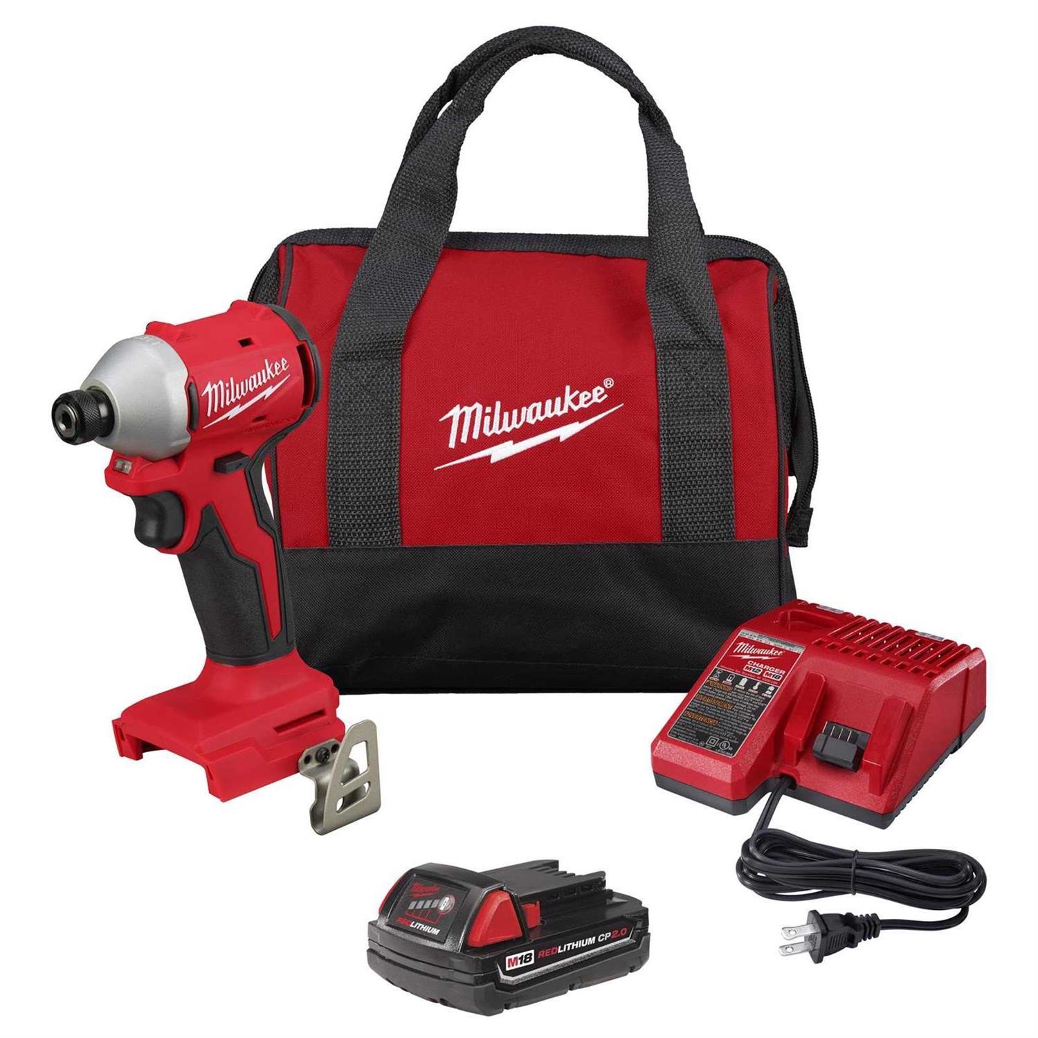 Milwaukee M18 Compact Brushless 1/4 Hex Impact Driver Kit - Cheap Fitting