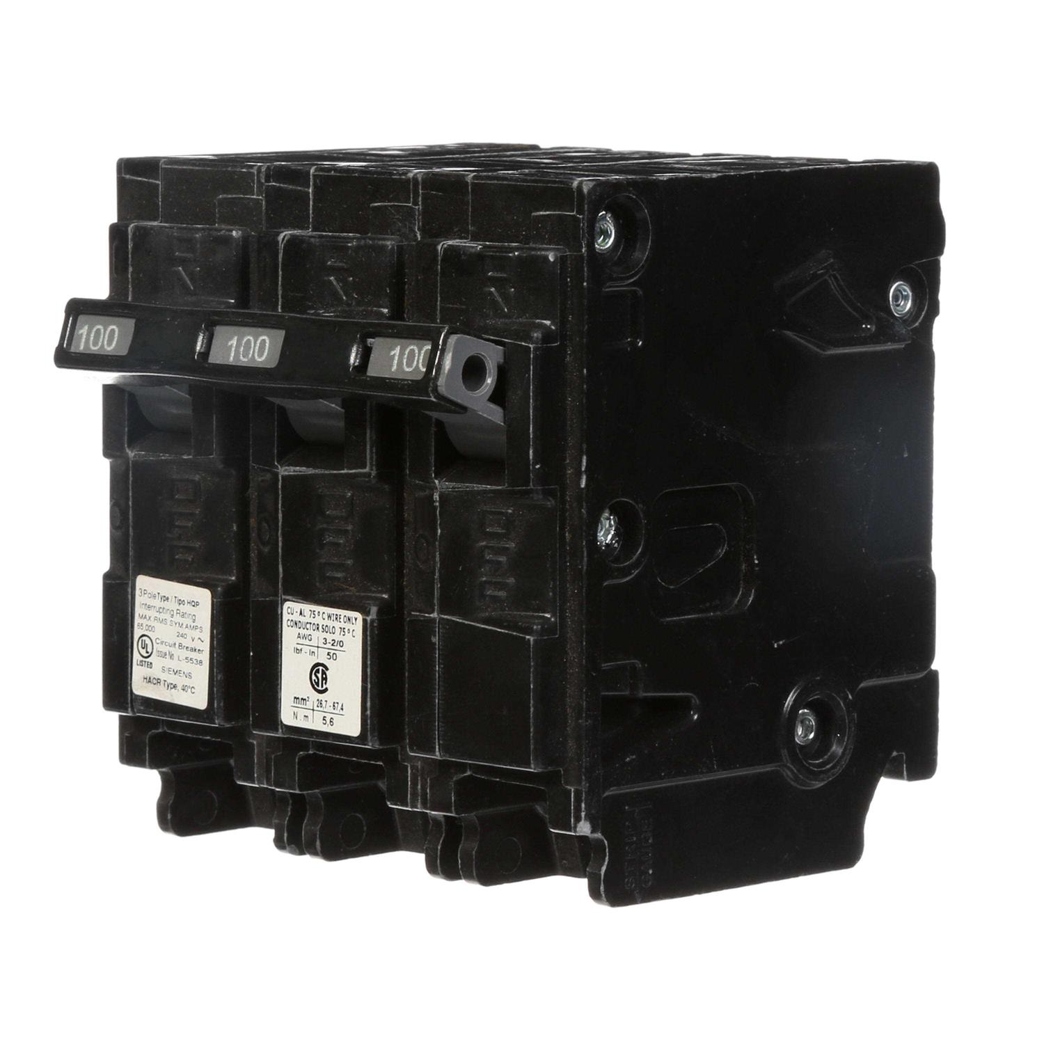 Siemens Q3100 3 Pole Circuit Breaker - Cheap Fitting