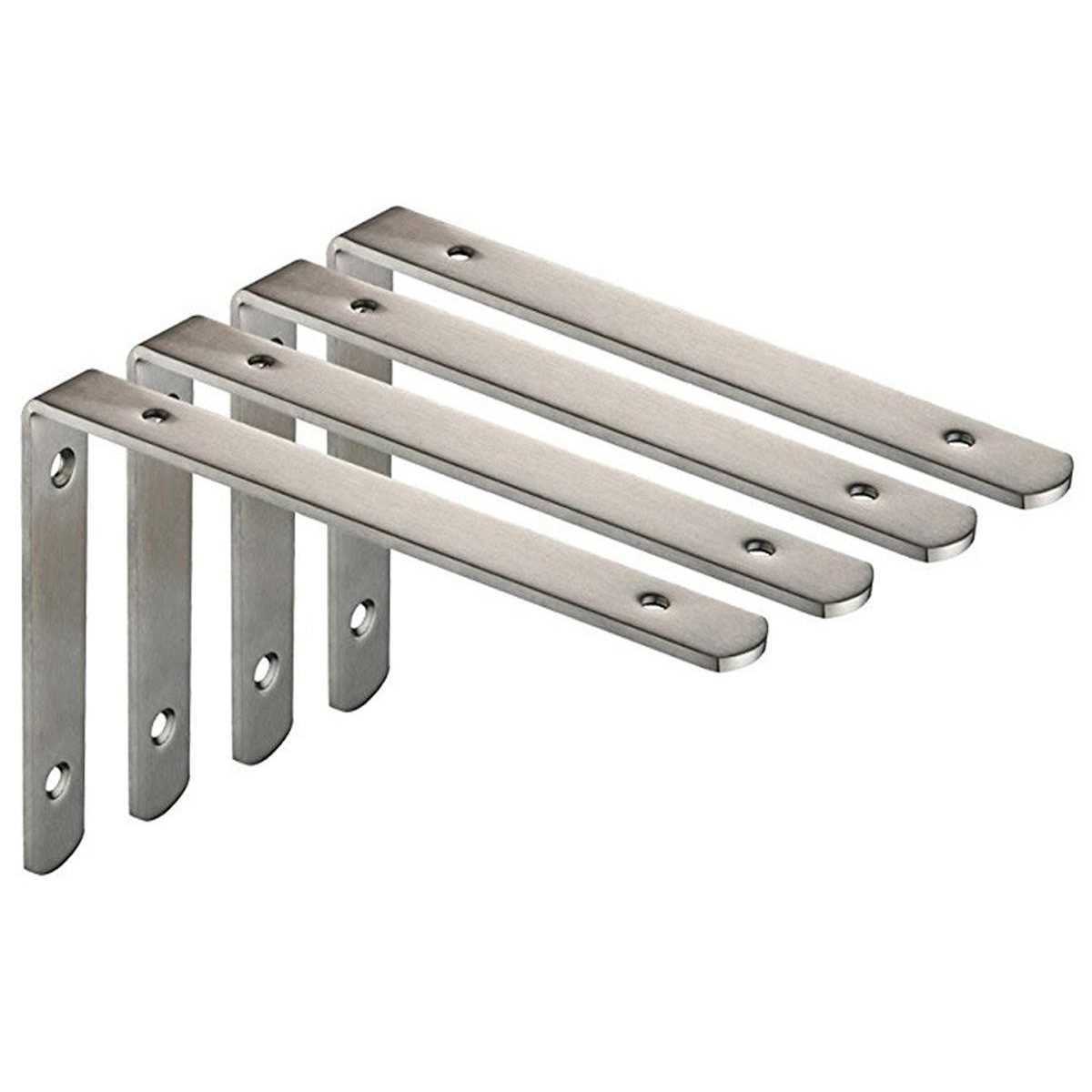 Deezio Stainless Steel Heavy Duty L-Shaped Corner Brace Joint Angle Bracket Shelf Brackets - Cheap Fitting