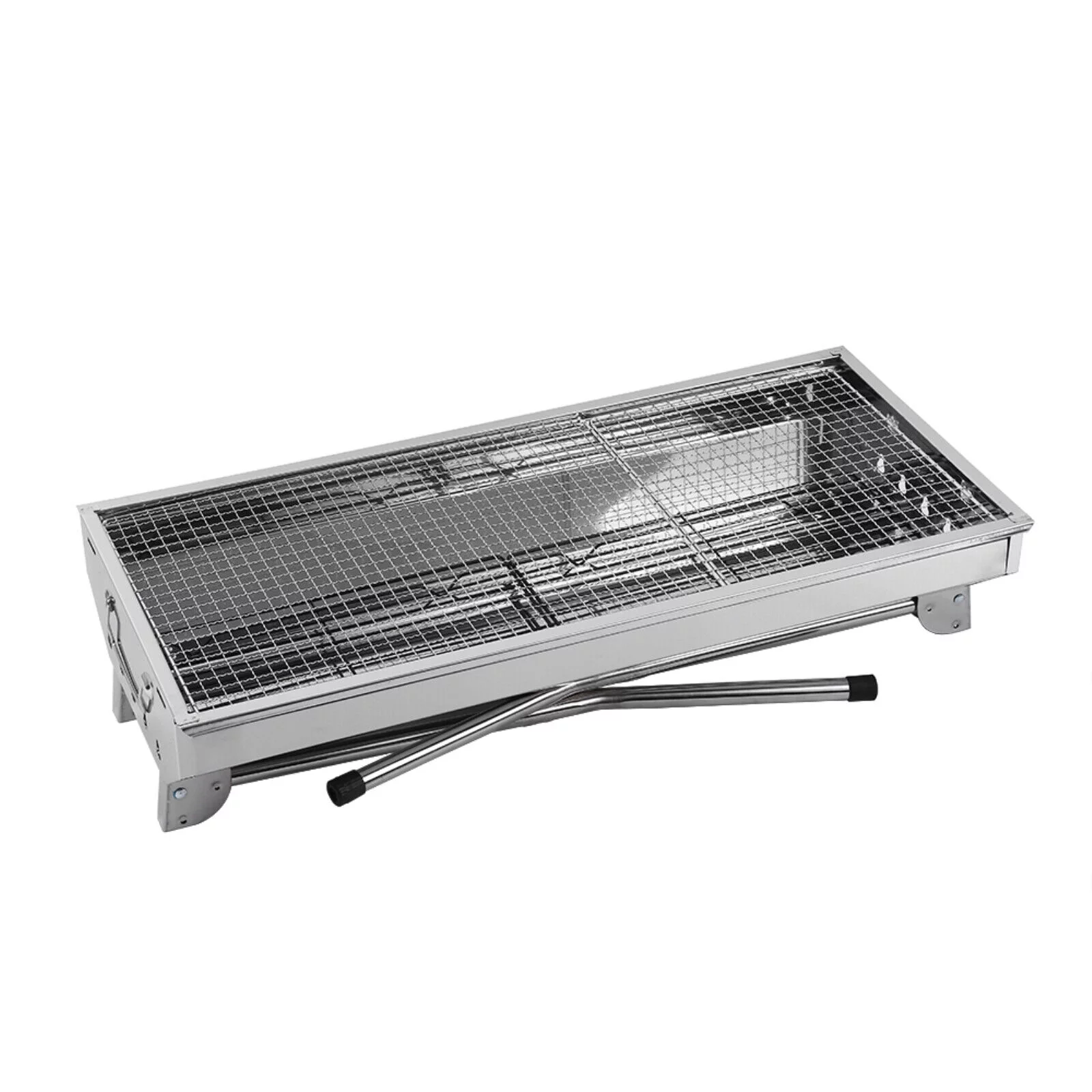 Charcoal Grill, Barbecue Grill Stainless Steel BBQ Smoker Barbecue Folding Portable - Cheap Fitting