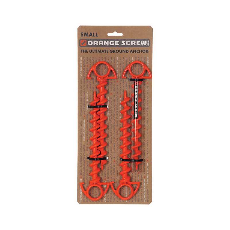 Orange Screw Small Ground Anchor 4 pk - Cheap Fitting