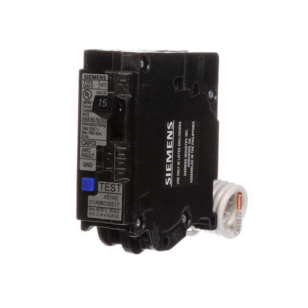 Siemens 15 Amp Single-Pole Combination AFCI Circuit Breaker QA115AFCP - Cheap Fitting