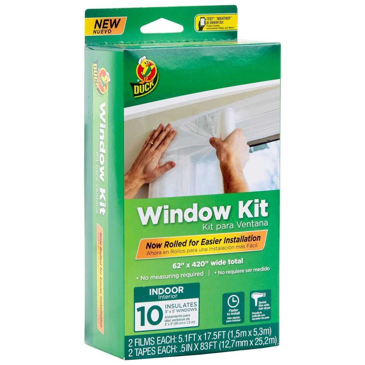 Duck Brand Rolled Clear Shrink Film Window Kit 62 in. x 420 - Cheap Fitting