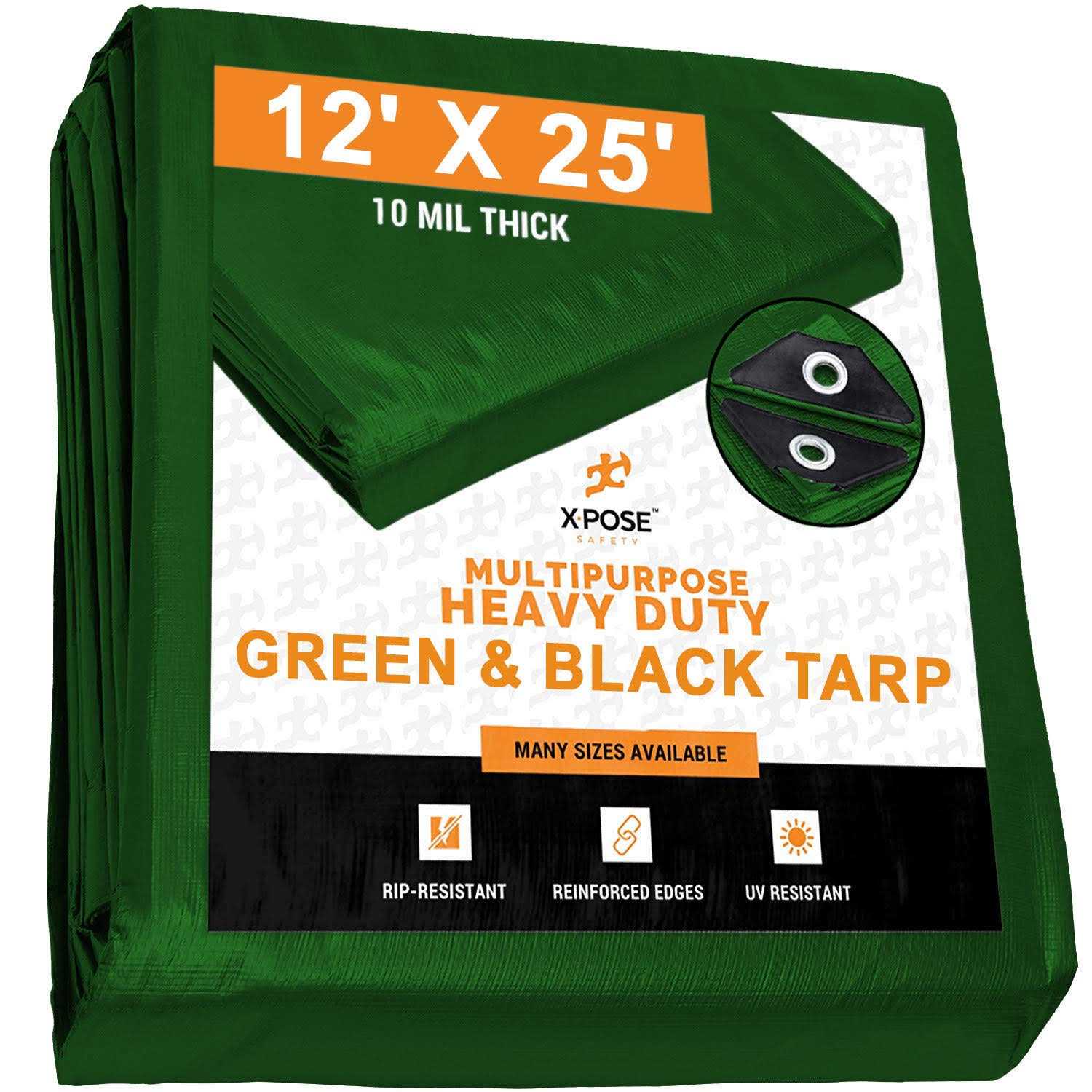 Xpose Safety Heavy Duty Poly Tarp 10 Mil - Cheap Fitting