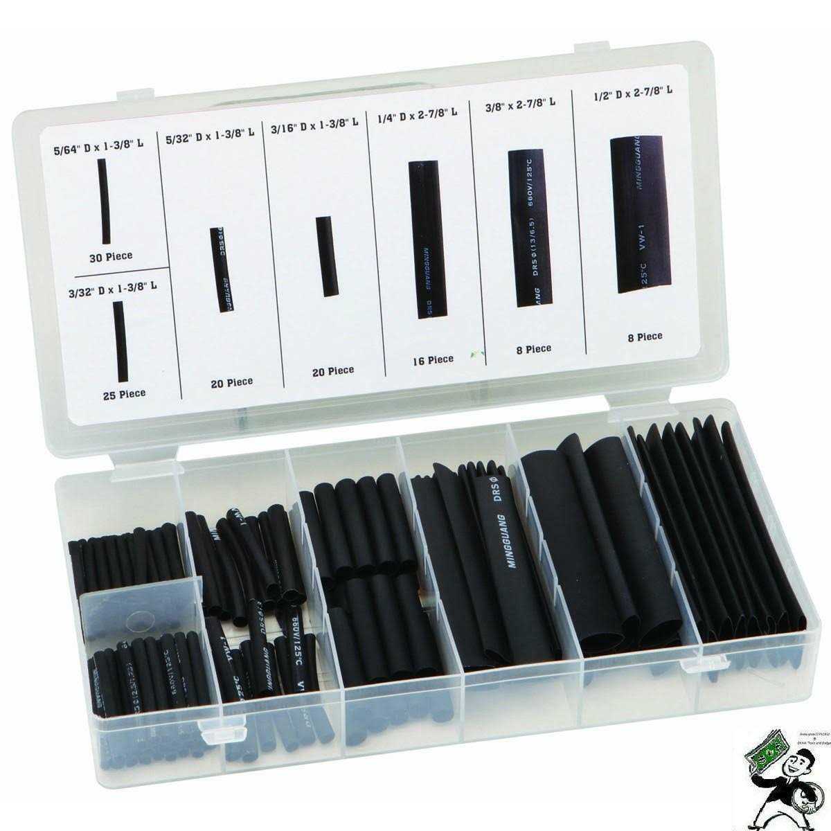 Storehouse Heat-Shrink Tubing Assortment with Case - Cheap Fitting