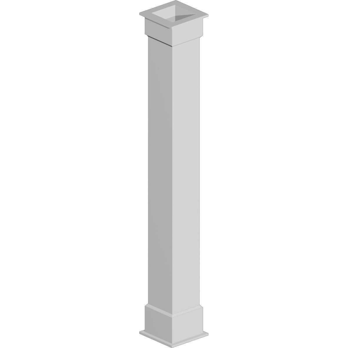 6 Width x 72 Height Non-Tapered Plain Fypon Column Wrap - Cheap Fitting