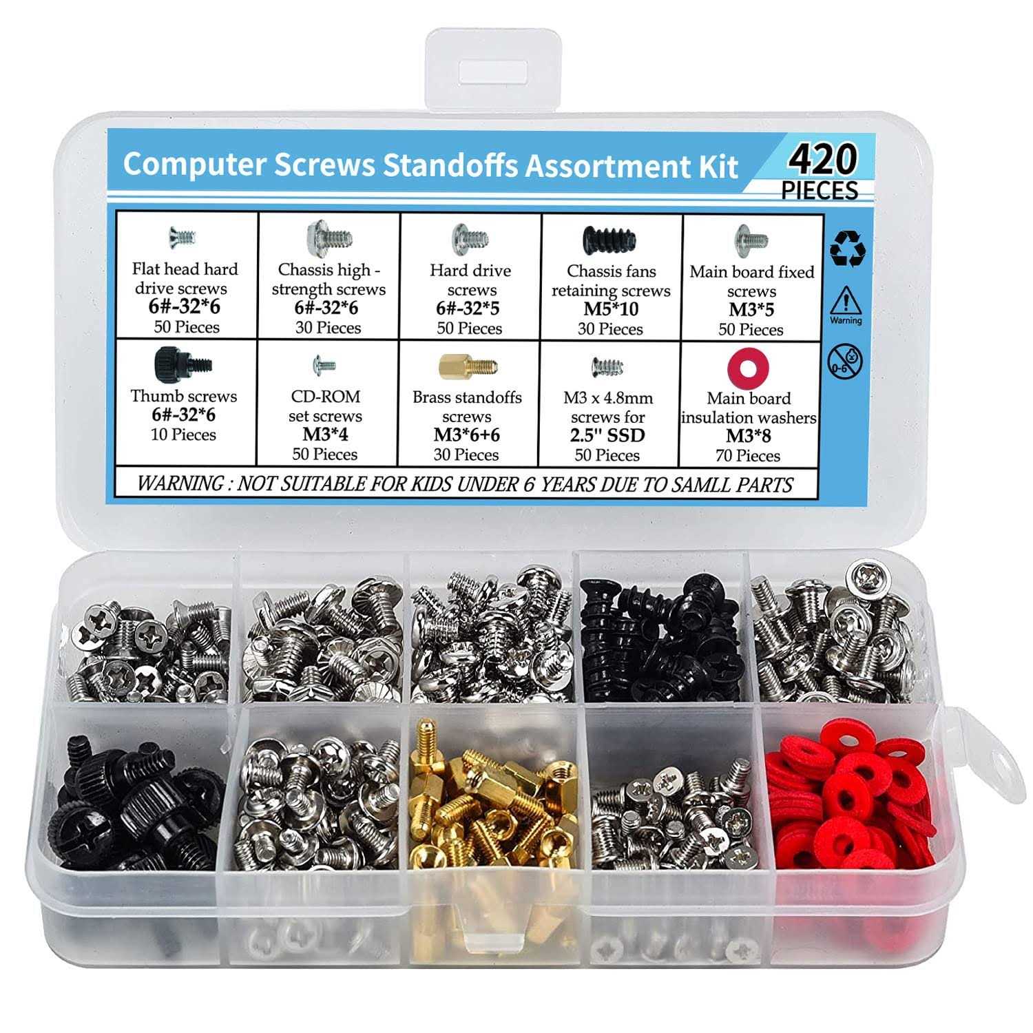 420PCS Computer Screws Standoffs Assortment Kit - Cheap Fitting