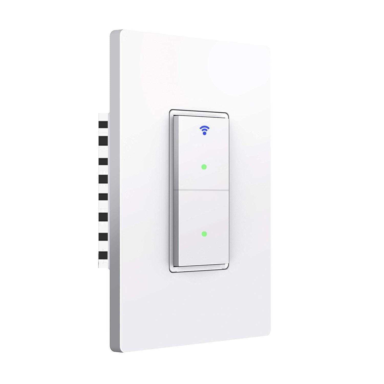 Smart Light Switch, Wifi Smart Double Switch Button, Alexa and Google Home - Cheap Fitting