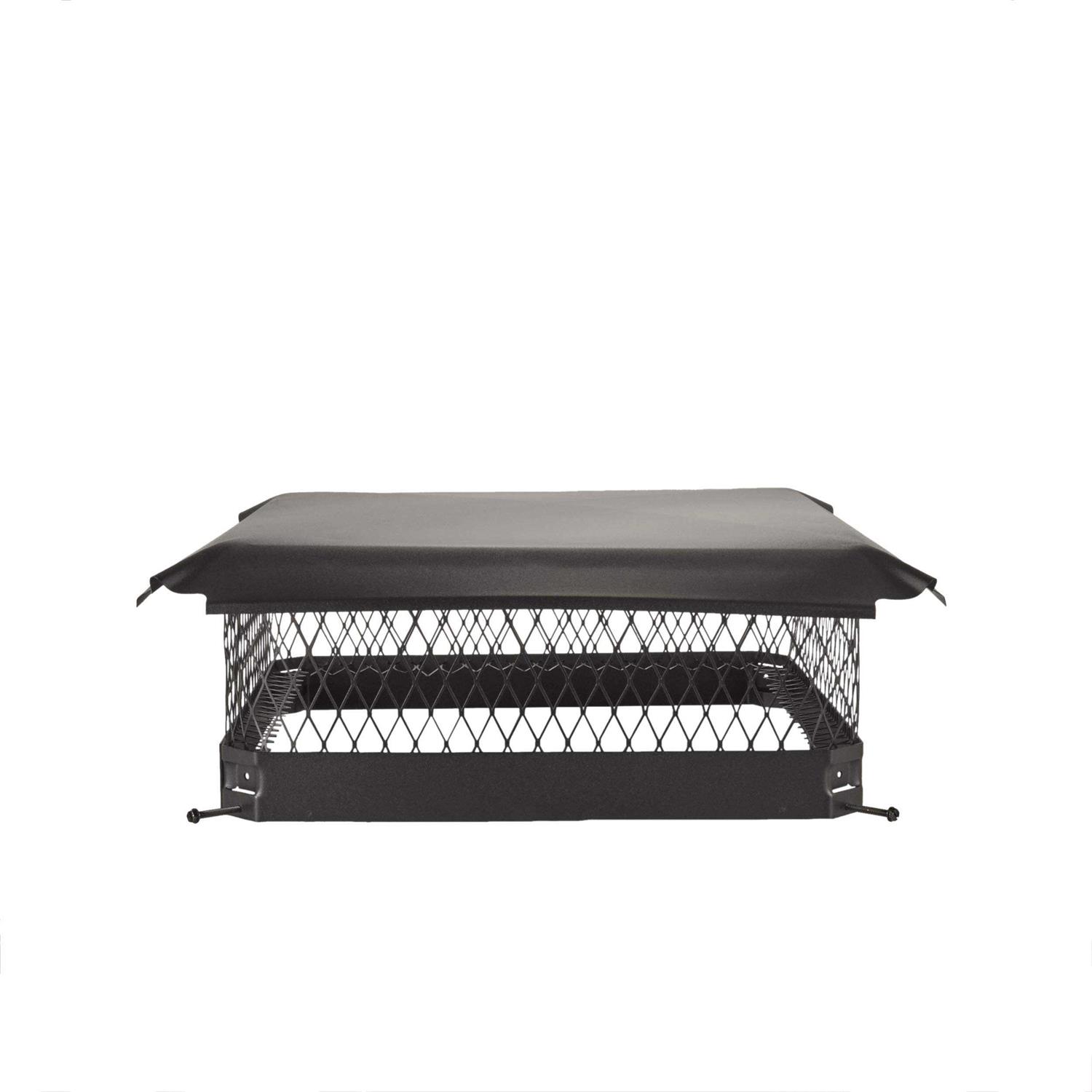 Draft King CBO2020 Bolt on Black Galvanized Steel Single Flue Chimney Cap - Cheap Fitting