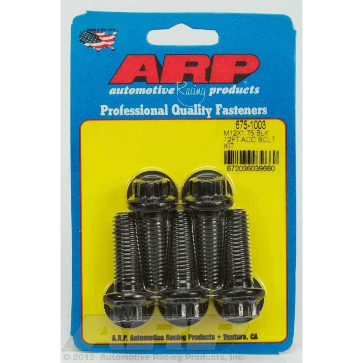 ARP M12 x 1.75 x 35 12pt black oxide bolts 675-1003 - Cheap Fitting