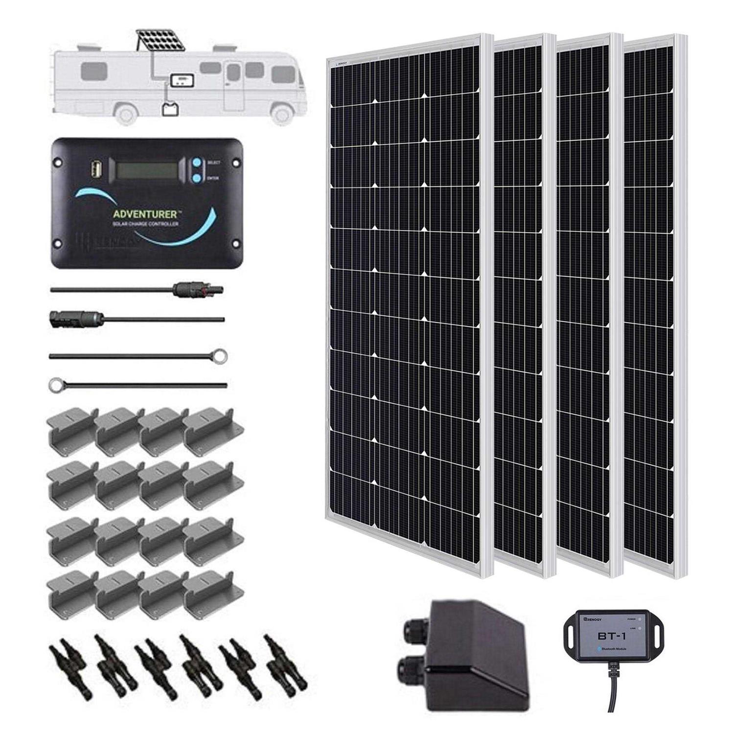 Renogy 400 Watt 12 Volt Solar RV Kit - Cheap Fitting