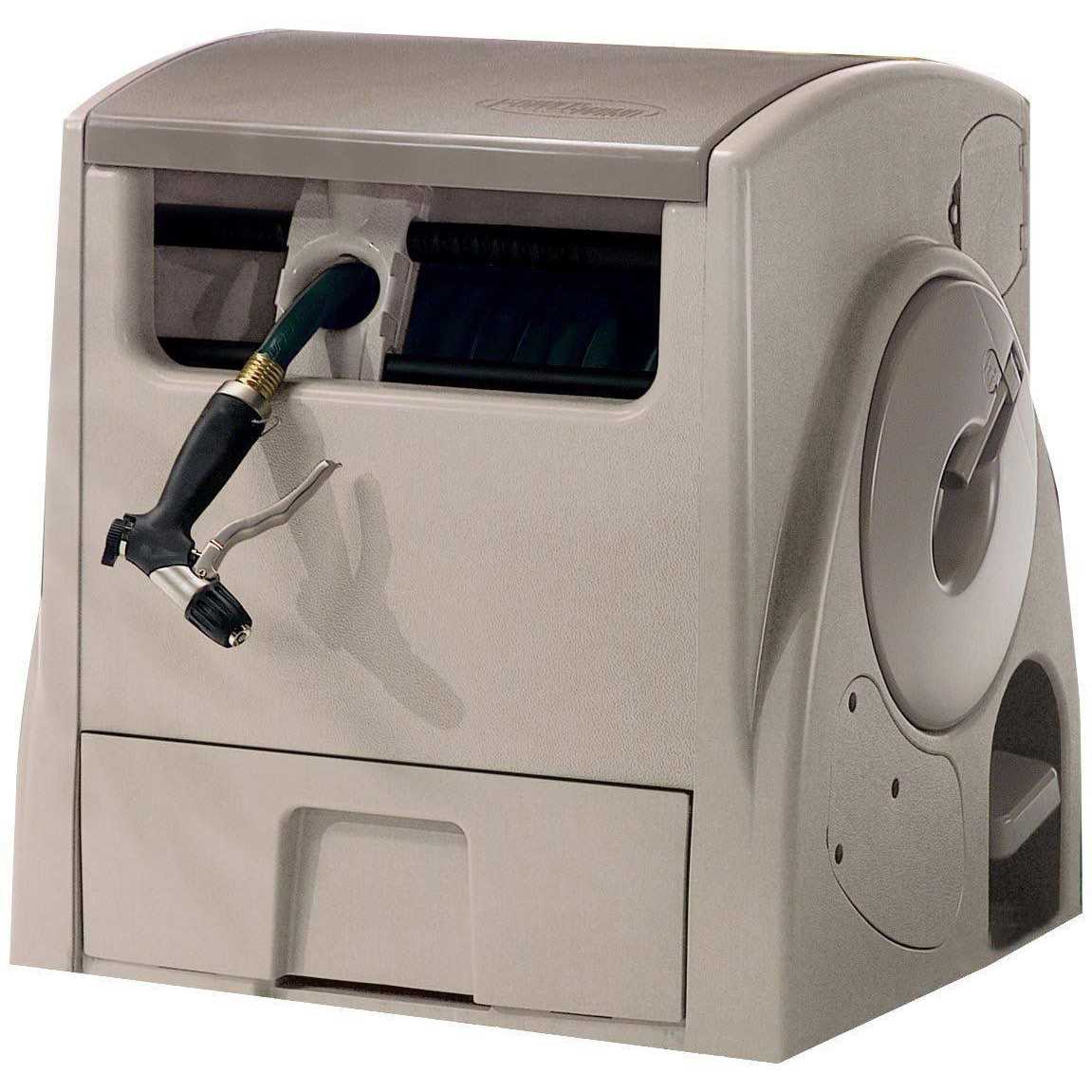 Suncast 100′ Powerwind Automatic Hose Reel - Cheap Fitting