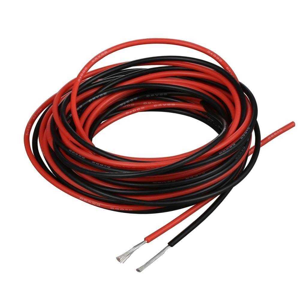Bntechgo 22 gauge silicone wire red and black each 10ft flexible 22 awg stranded copper wire - Cheap Fitting