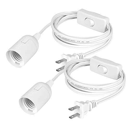 2-Pack Extension Hanging Lantern Cord Cable UL 375W with E26 E27 Socket On/Off Button Pendant Lighting - Cheap Fitting
