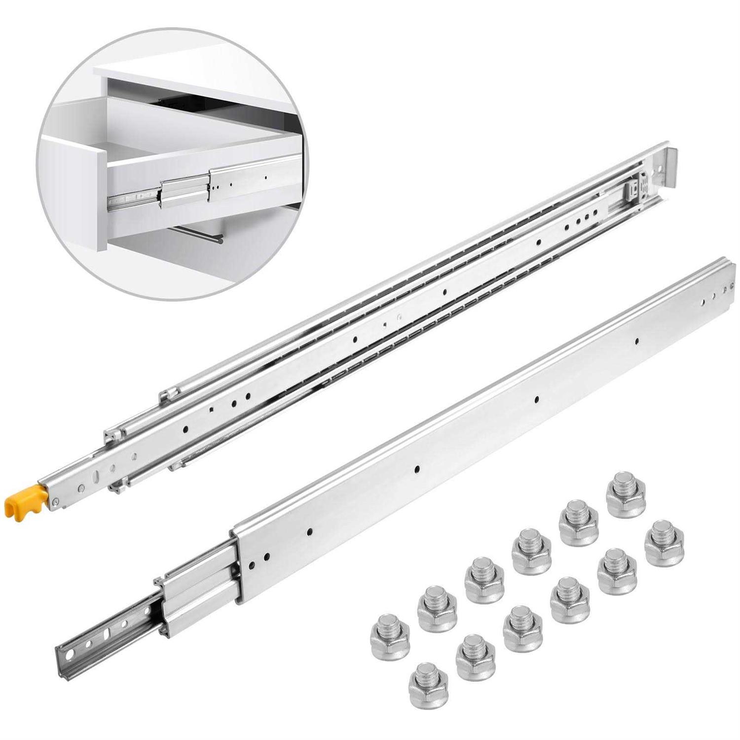 VEVOR 18” Heavy Duty Drawer Slides 500lbs Ball Bearing W/Lock CTDG60YC500B00001V0 - Cheap Fitting