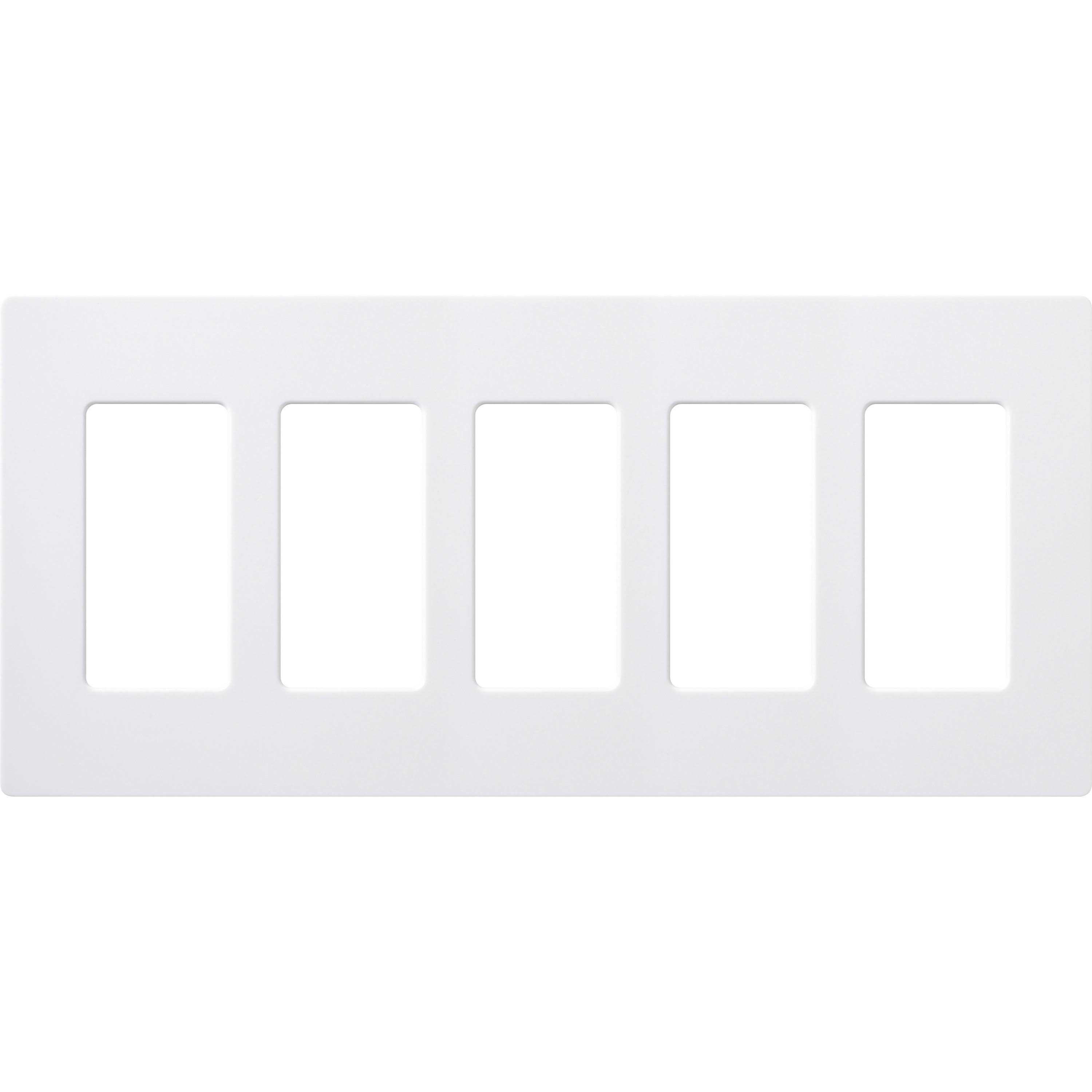 Lutron CW-5-WH Claro 5-Gang Wallplate - Cheap Fitting