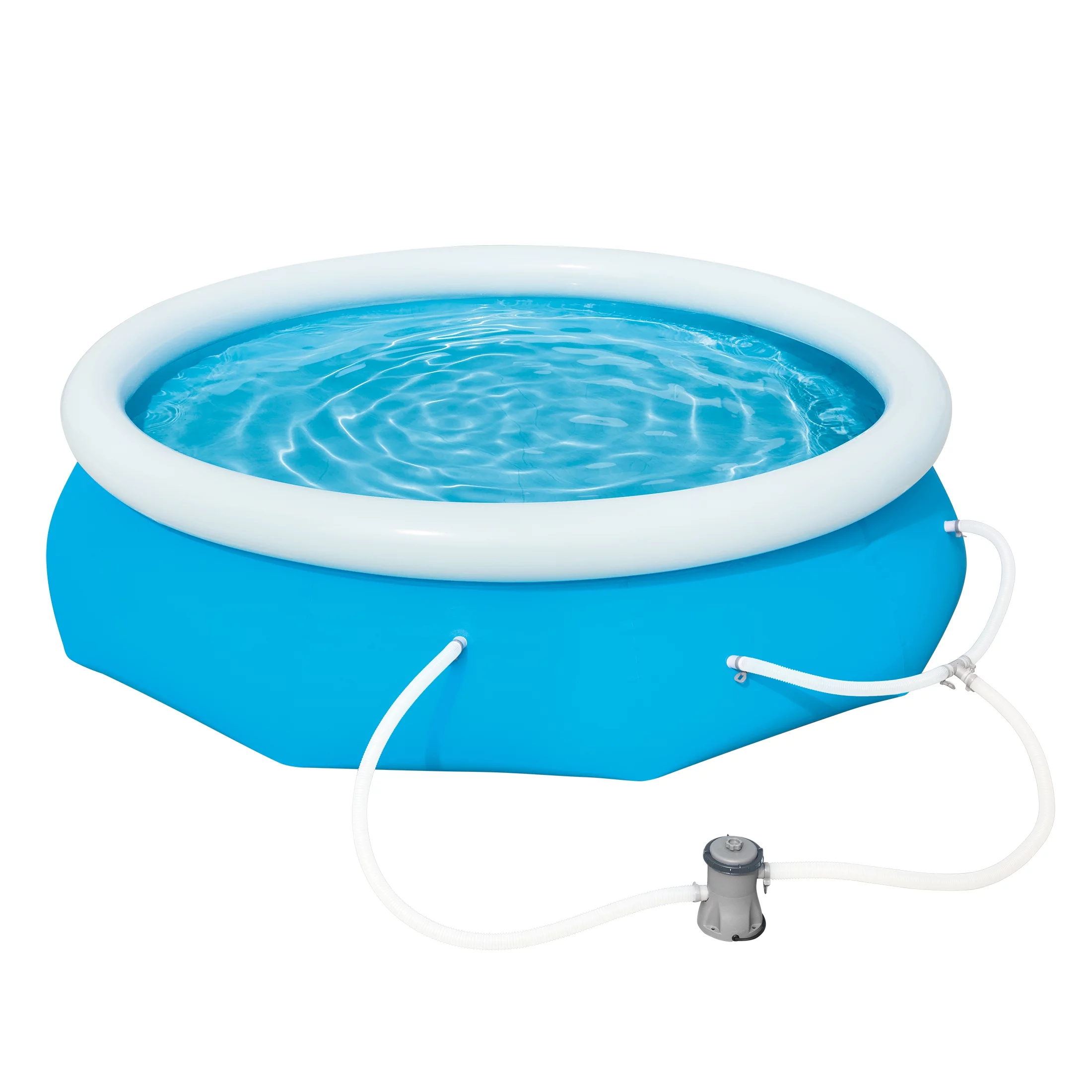 Bluescape Fast Set 10' x 30” Round Inflatable Soft Sided Above Ground Pool Set - Cheap Fitting