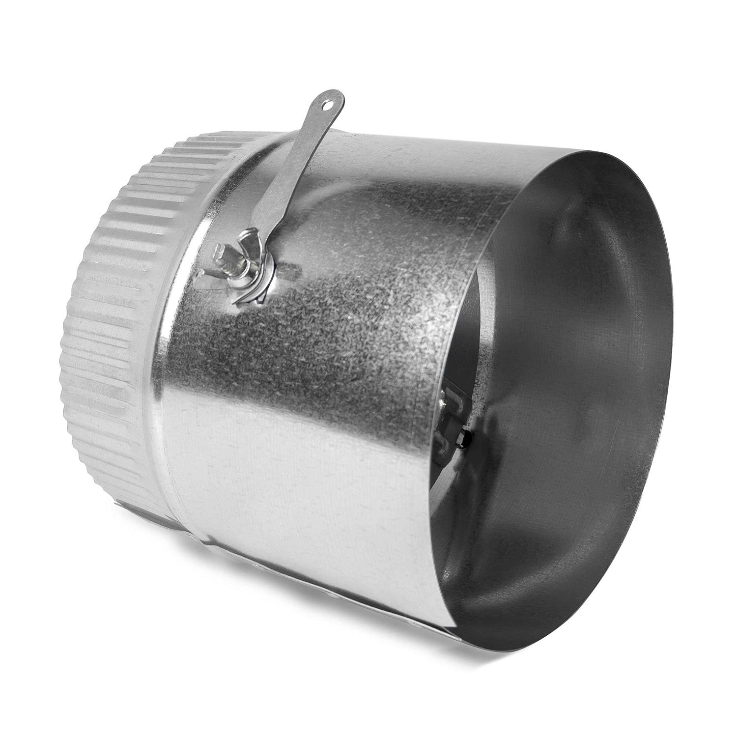 6-in HVAC Duct Manual Volume Damper with Sleeve Galvanized Sheet Metal Round Volume Damper Airflow Ducting Branch - Cheap Fitting