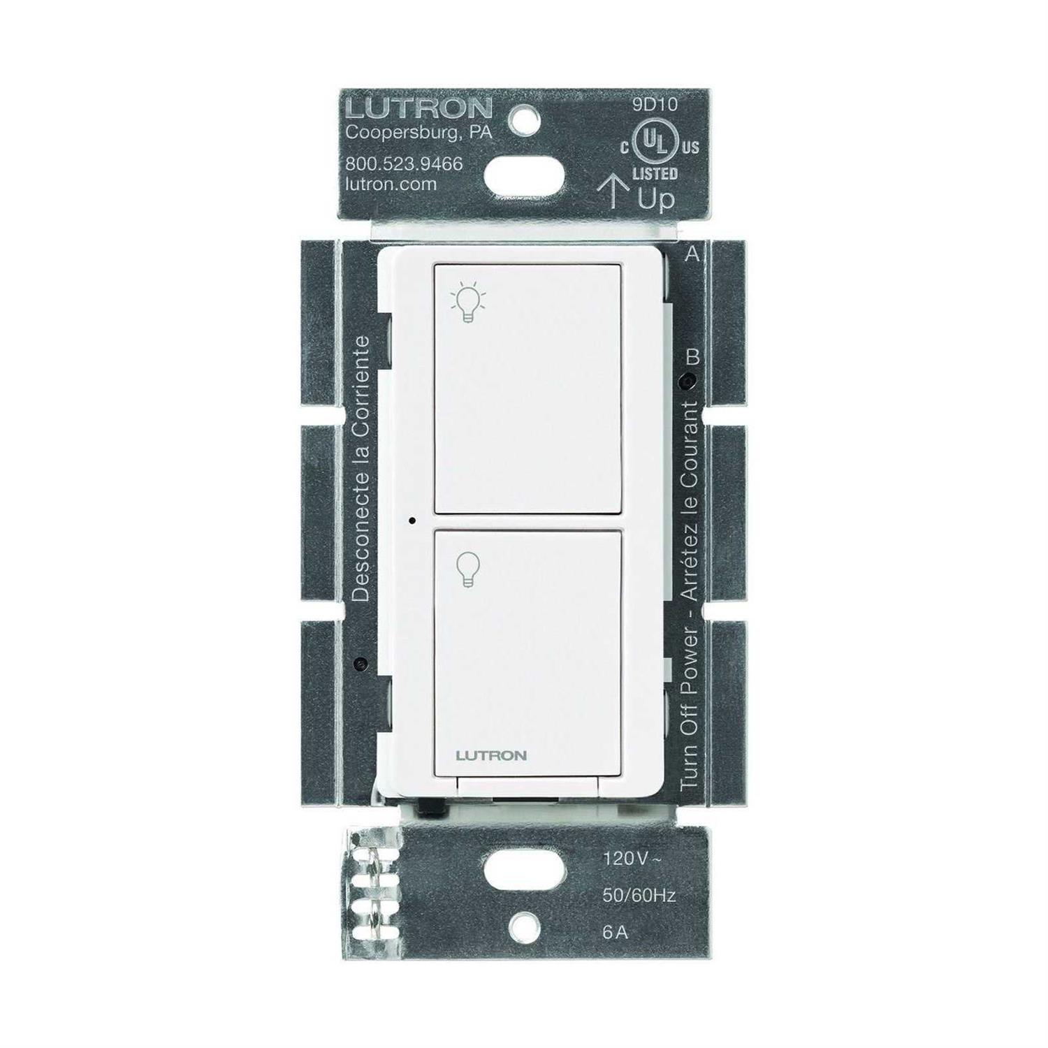 Lutron Caseta Wireless Neutral Switch PD-6ANS-WH - Cheap Fitting