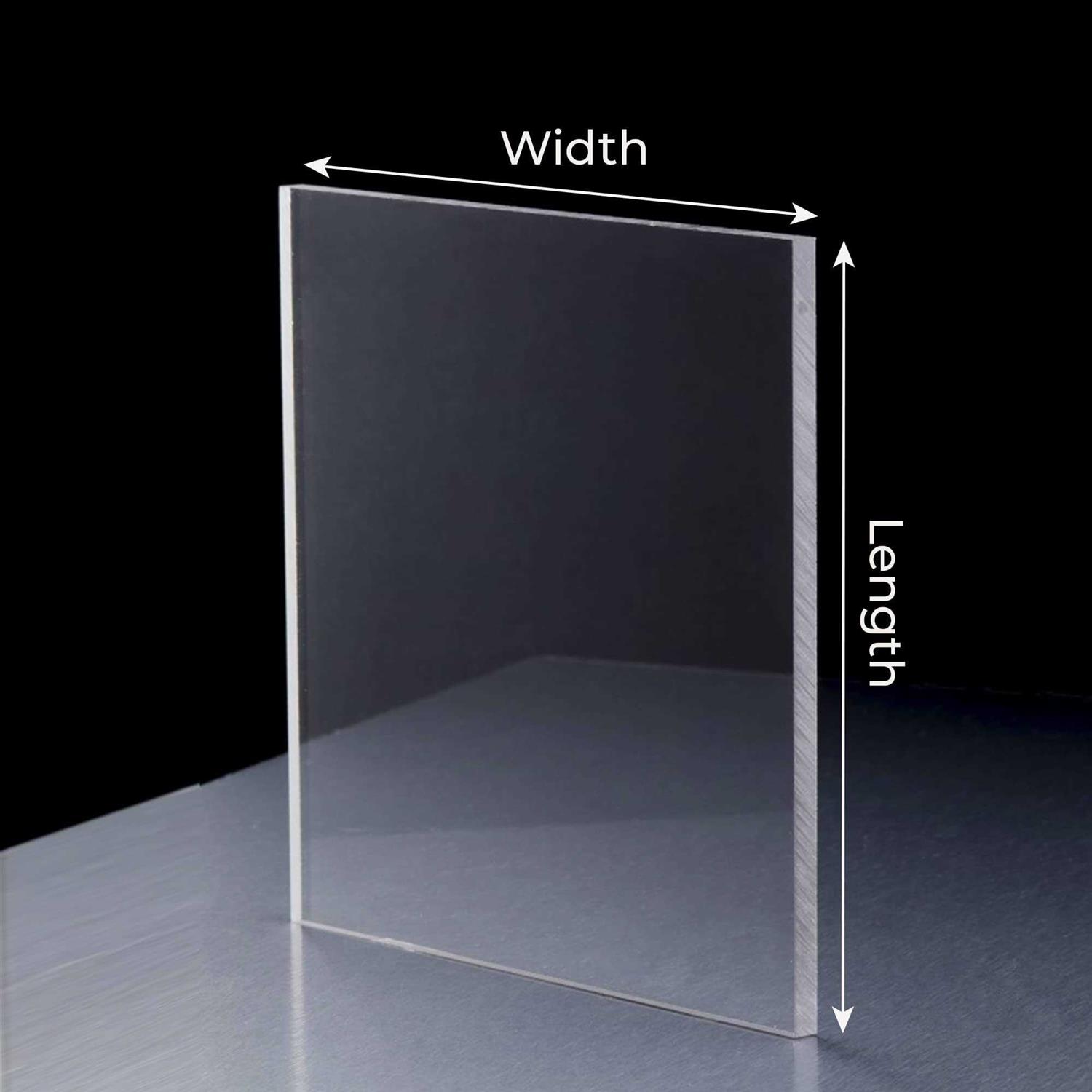Custom Cut Plexiglass Sheet Cut to Size-Clear Acrylic Sheet Thick with Flat Edges and Protective Film - Cheap Fitting