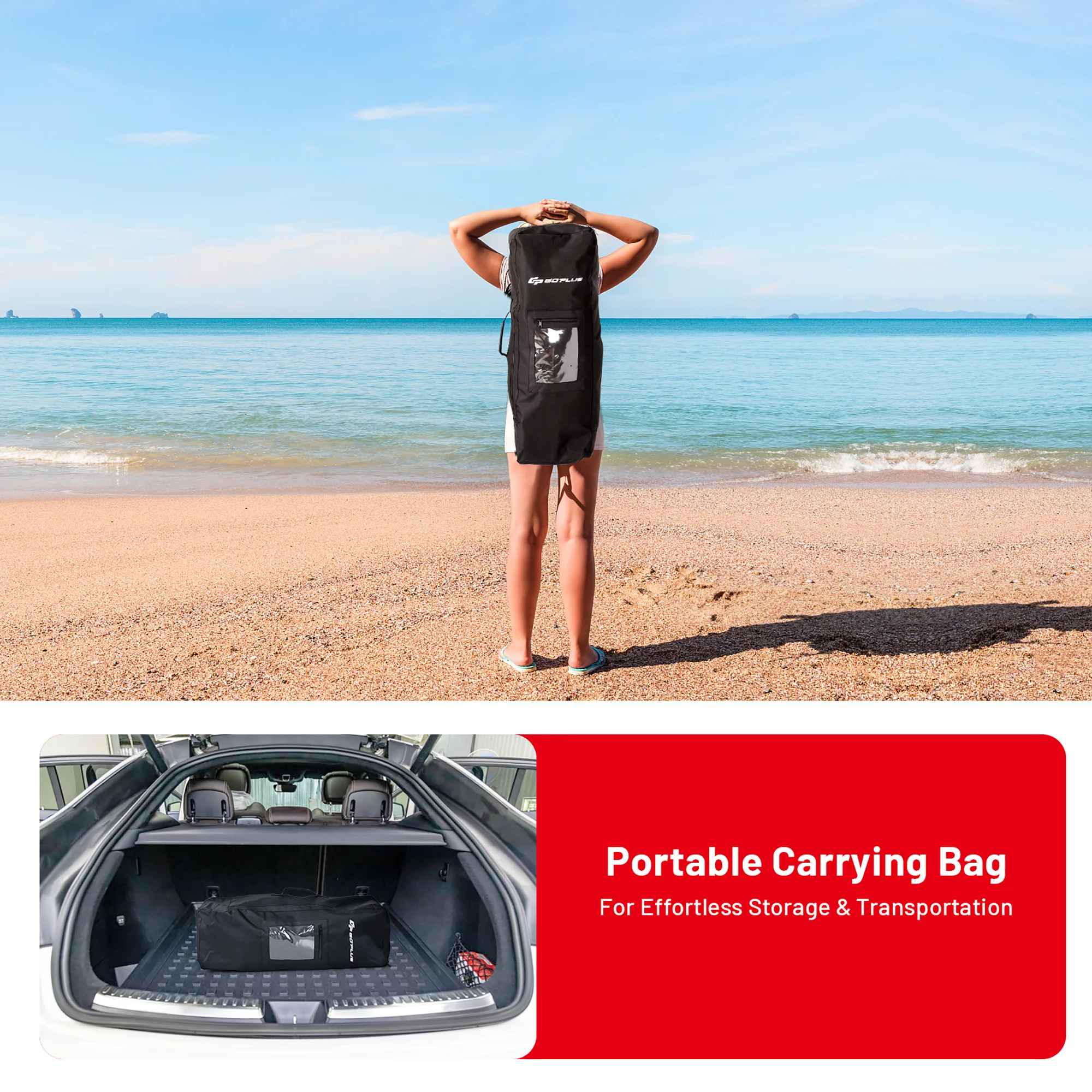 Goplus 11' Inflatable Stand Up Paddle Board Surfboard W/Bag Aluminum Paddle Pump Red - Cheap Fitting