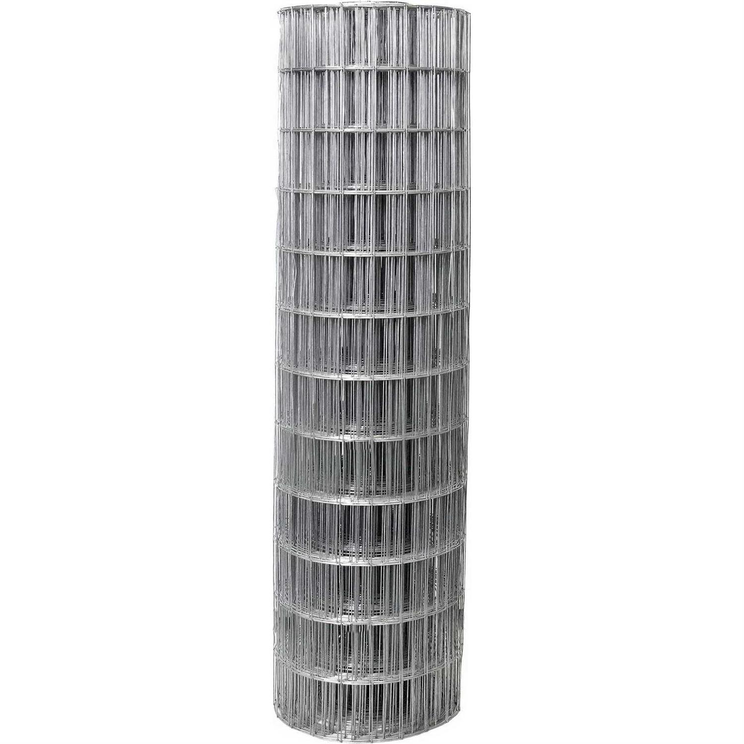 IRONRIDGE 100-ft x 4-ft Gray Steel Welded Wire Rolled Fencing with Mesh Size 2-in x 4-in - Cheap Fitting