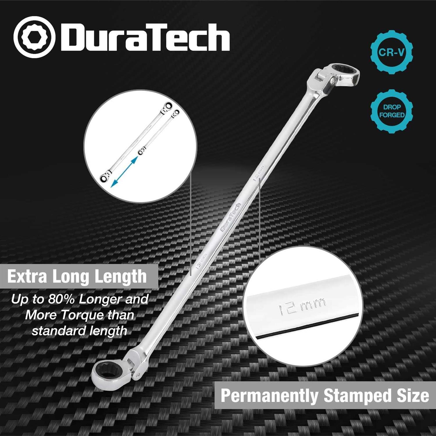 DURATECH Extra Long Flex-Head Ratcheting Wrench - Cheap Fitting