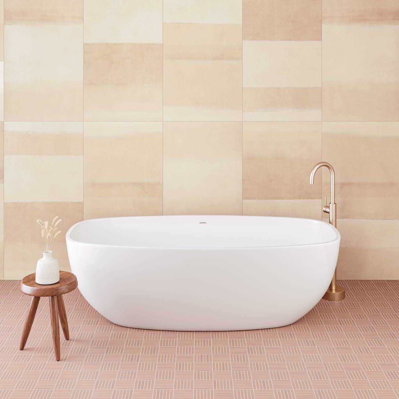 Bedrosians Sahara .5 x 4 Matte Crosshatch Porcelain Mosaic Tile - Cheap Fitting