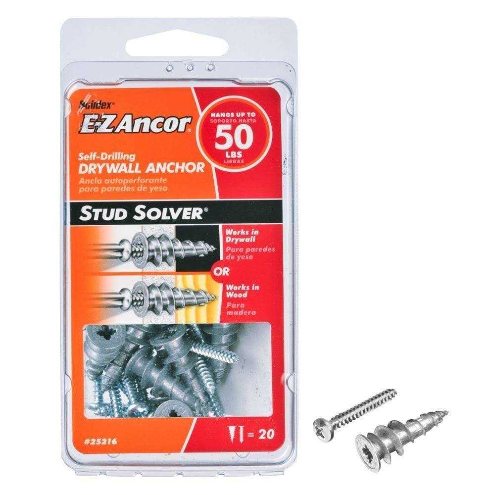 E-Z Ancor 25216 Stud Solver Self-Drilling Drywall Anchors - Cheap Fitting