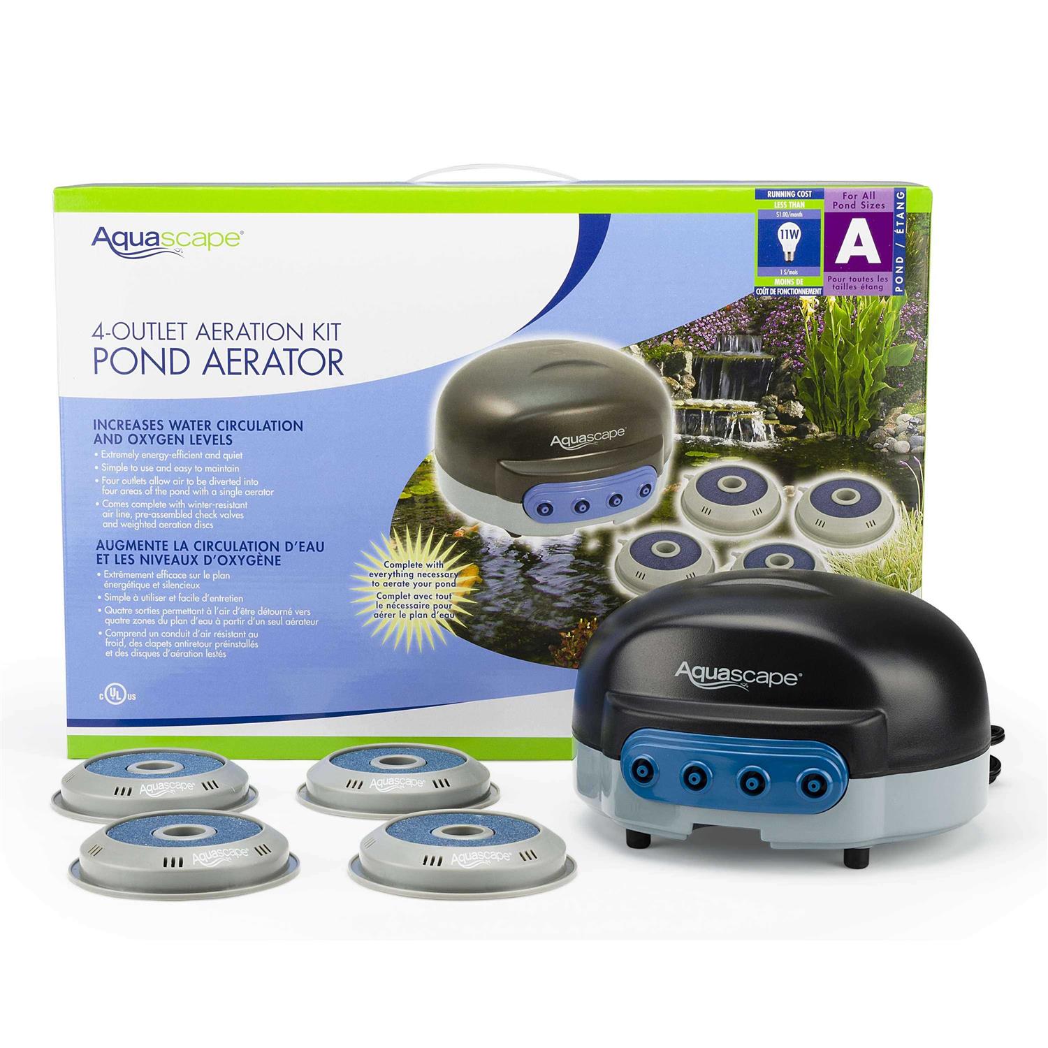 Pond Air Aeration Kit 4-Outlet Aquascape - Cheap Fitting