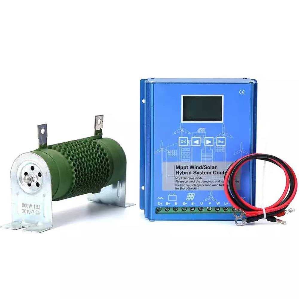 1600W Wind Solar Hybrid System MPPT Charge Controller with Dump Load 1000w Wind Turbine Generator 600W Solar Panel 12V 24V Auto Regulator - Cheap Fitting