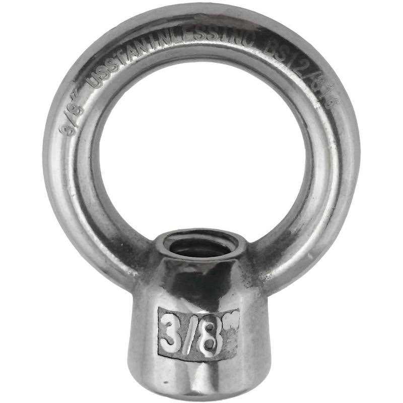 US Stainless Stainless Steel 316 Lifting Eye Nut 3/8 UNC Marine Grade - Cheap Fitting