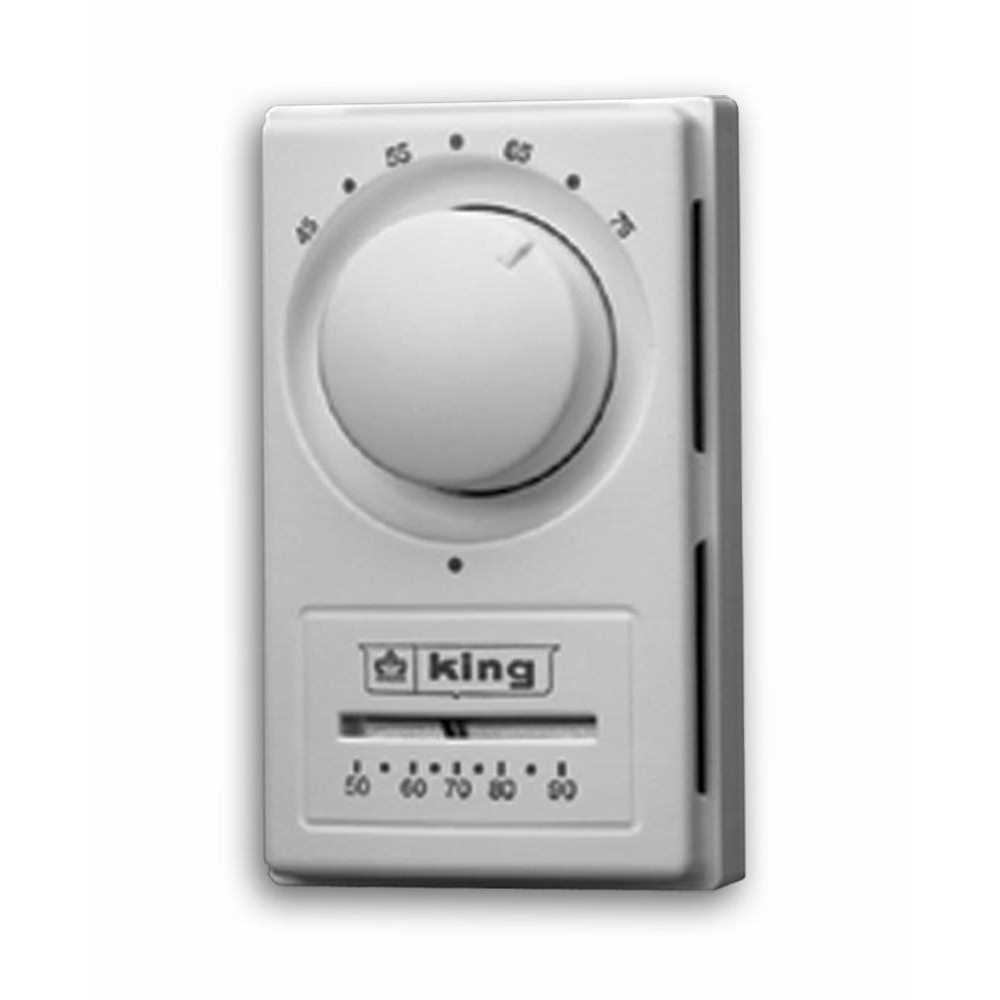 King Electric K601TR Single Pole Wall Stat Thermostat with Thermometer - Cheap Fitting