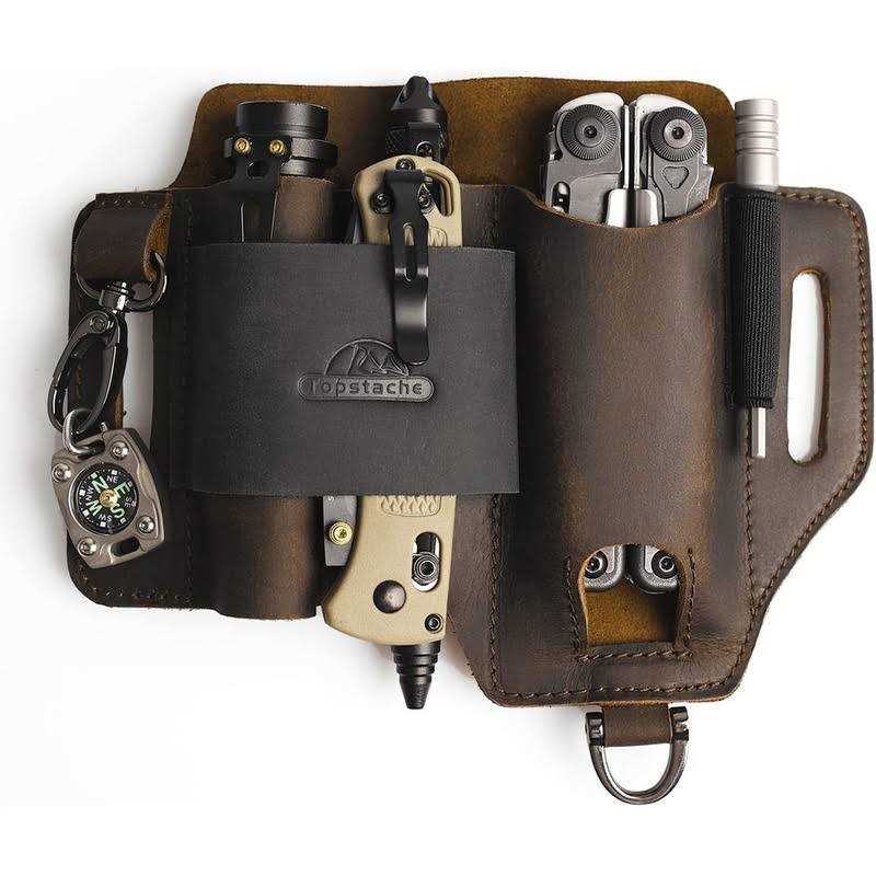 Topstache Leather Multitool Sheathedc Belt Organizer for Work and Daily Useleatherman Sheathedc Pocket Organizer for Flashlight and Multitoolgifts - Cheap Fitting